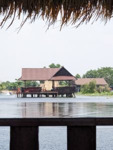 Lunch on Floating Pontoon, Lunch on a Pontoon on the Lake near Banteay Srei