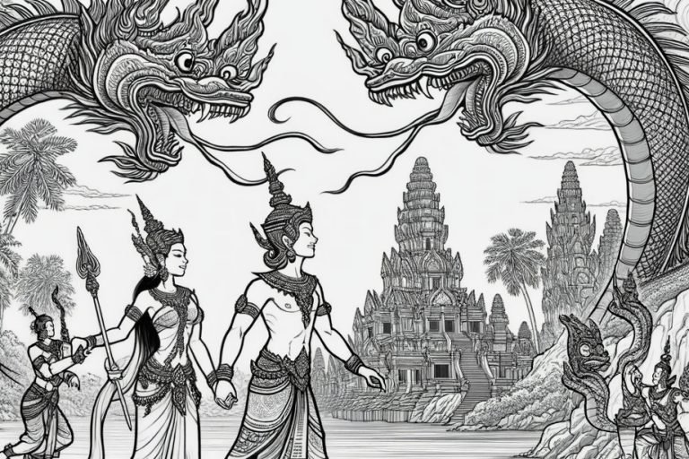 Naga King Founding Cambodia, Unveiling the Myth: The Naga King and Cambodia&#8217;s Founding Legacy